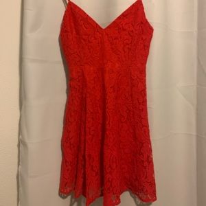 Red lace Skater dress